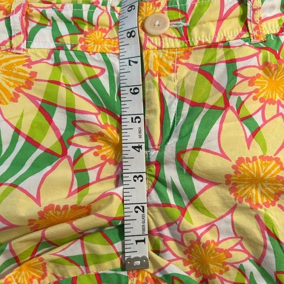 Lilly Pulitzer Callahan High Rise Shorts Womens Size 10 Preppy Daffodil Floral - Picture 4 of 6